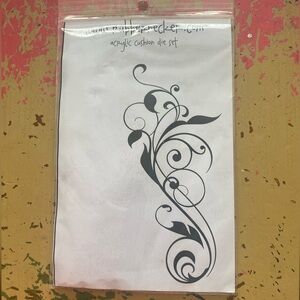 Rubbernecker Elegant Swirl Background Stamp New in Package